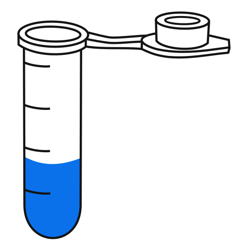  conical bottom Eppendorf tube open - Flat clipart