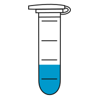  conical bottom Eppendorf tube closed - Flat clipart