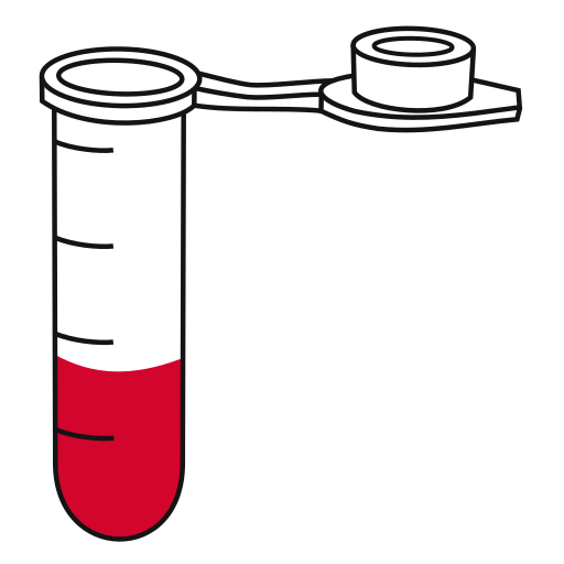  conical bottom Eppendorf tube closed - Flat clipart