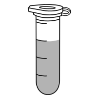 7/10 filled eppendorf tube with round bottom and snap cap closed - Drawing-