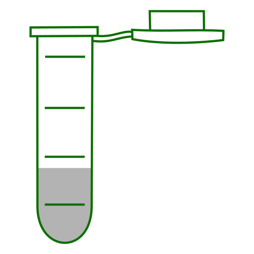  Round bottom Eppendorf tube open -  Flat Icon