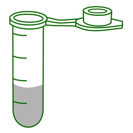  Round bottom Eppendorf tube closed - Flat Icon