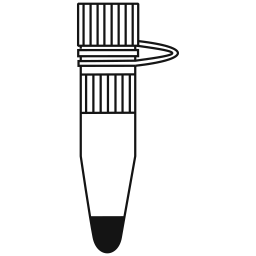  conical bottom Eppendorf tube closed - Flat clipart