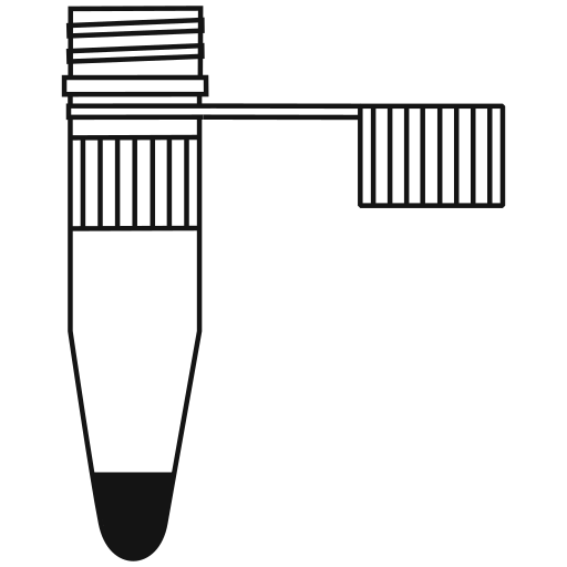  conical bottom Eppendorf tube open - Flat clipart