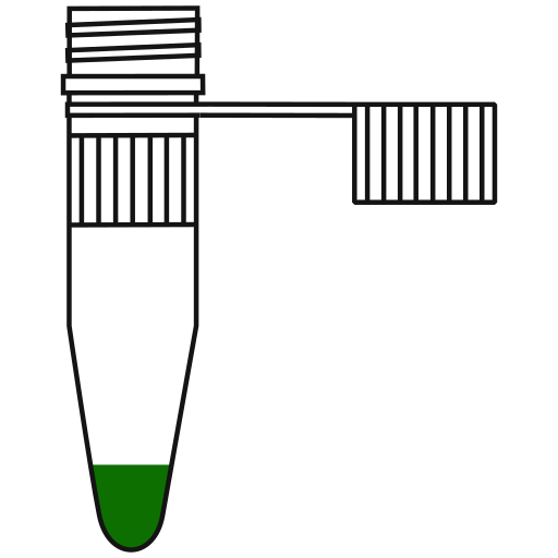  conical bottom Eppendorf tube open - Flat clipart