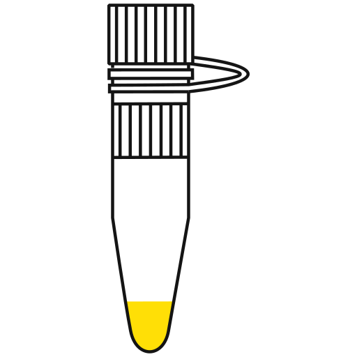  conical bottom Eppendorf tube closed - Flat clipart