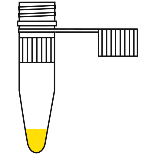  conical bottom Eppendorf tube open - Flat clipart