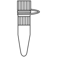 Empty conical bottom eppendorf tube with screw cap closed - Flat Icon