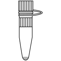 1/10 filled eppendorf tube with screw-conical bottom and snap cap closed - Flat Icon-