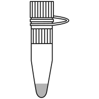 3/10 filled conical bottom eppendorf tube with screw cap closed - Flat Icon