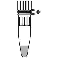 4/10 filled conical bottom eppendorf tube with screw cap closed - Flat Icon