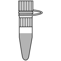 8/10 filled conical bottom eppendorf tube with screw cap closed - Flat Icon