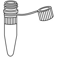 Empty Conical

 bottom Eppendorf tube with screw cap open- Clipart-