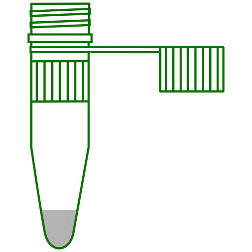  screw-conical bottom Eppendorf tube closed - Flat Icon