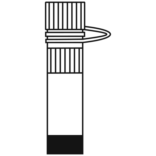  conical bottom Eppendorf tube closed - Flat clipart