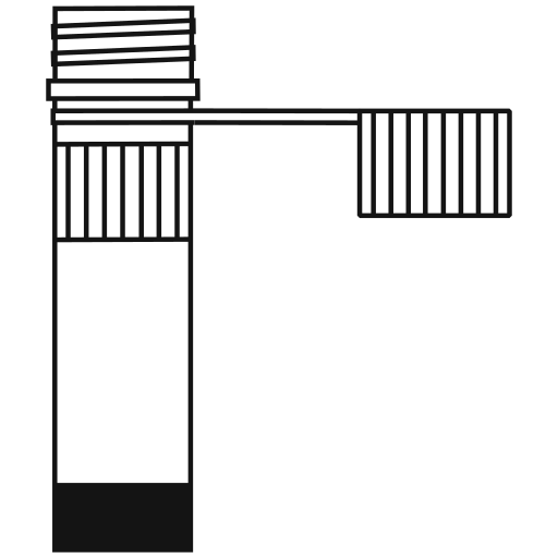  conical bottom Eppendorf tube open - Flat clipart