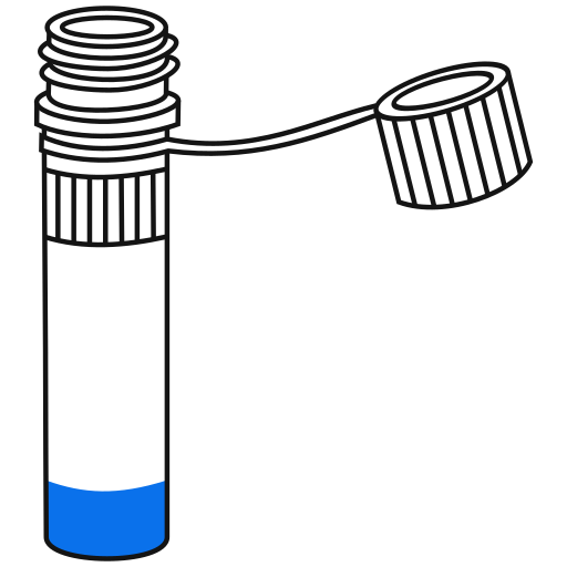  conical bottom Eppendorf tube open - Flat clipart