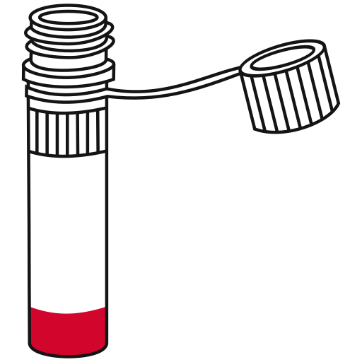  conical bottom Eppendorf tube closed - Flat clipart