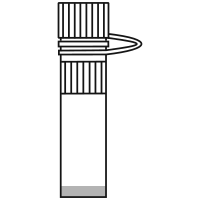 1/10 filled flat
 bottom eppendorf tube with screw cap closed - Flat Icon