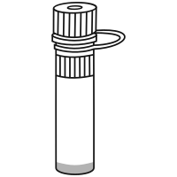 1/10 filled flat
 bottom eppendorf tube with screw cap closed - Drawing