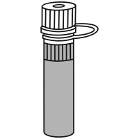 Filled flat
 bottom eppendorf tube with screw cap closed - Drawing