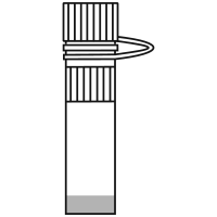 2/10 filled flat
 bottom eppendorf tube with screw cap closed - Flat Icon