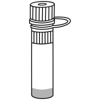 2/10 filled flat
 bottom eppendorf tube with screw cap closed - Drawing