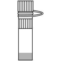 3/10 filled flat
 bottom eppendorf tube with screw cap closed - Flat Icon