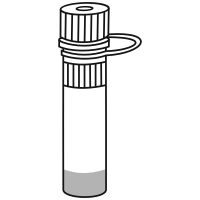 3/10 filled flat
 bottom eppendorf tube with screw cap closed - Drawing