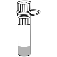 4/10 filled flat
 bottom eppendorf tube with screw cap closed - Drawing