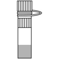 5/10 filled eppendorf tube with screw-flat
 bottom and snap cap closed - Flat Icon-