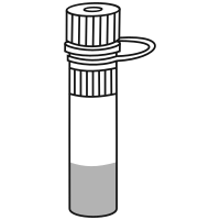 5/10 filled flat
 bottom eppendorf tube with screw cap closed - Drawing