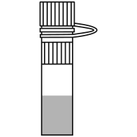 6/10 filled eppendorf tube with screw-flat
 bottom and snap cap closed - Flat Icon-