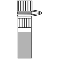 8/10 filled eppendorf tube with screw-flat
 bottom and snap cap closed - Flat Icon-