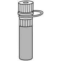 9/10 filled flat
 bottom eppendorf tube with screw cap closed - Drawing