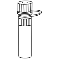 Empty flat
 bottom eppendorf tube with screw cap closed - Drawing