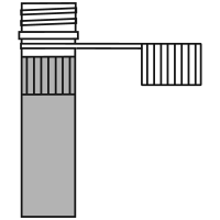 Filled flat
 bottom eppendorf tube with screw cap open - Flat Line Art