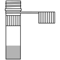 5/10 filled flat
 bottom eppendorf tube with screw cap open - Flat Line Art