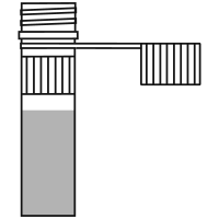 8/10 filled flat
 bottom eppendorf tube with screw cap open - Flat Line Art