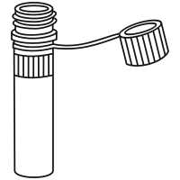 Empty eppendorf tube  with flat
 bottom and screw cap open
 - Clipart -