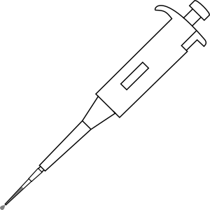 Micropipette P20 with tip filled dropping 20ul - 200ul- Drawing 