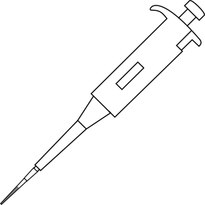 Micropipette P20 with tip filled 20ul - 200ul- Drawing 