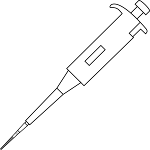 Micropipette P20 with tip with filter filled  20ul - 200ul- Drawing 