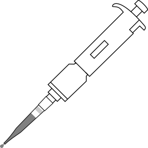 Micropipette p5000 with tip with filter filled dropping 20ul - 200ul- cartoon 