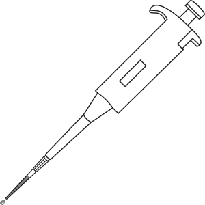 Micropipette P20 with tip filled dropping 20ul - 200ul- Drawing 