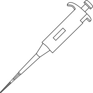 Micropipette P20 with tip with filter filled  20ul - 200ul- Drawing 