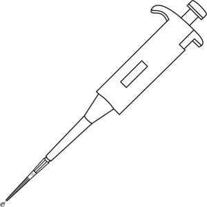 Micropipette P20 with tip with filter filled dropping 20ul - 200ul- Drawing 