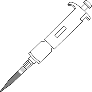 Micropipette p5000 with tip with filter filled  20ul - 200ul- cartoon 