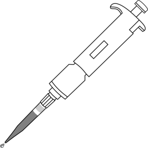 Micropipette p5000 with tip with filter filled dropping 20ul - 200ul- cartoon 